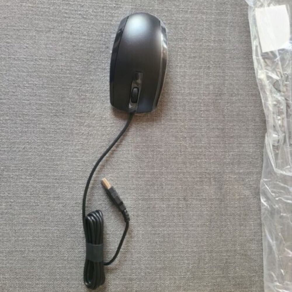 Genuine HP Optical Wired USB Mouse 697738-001 Black